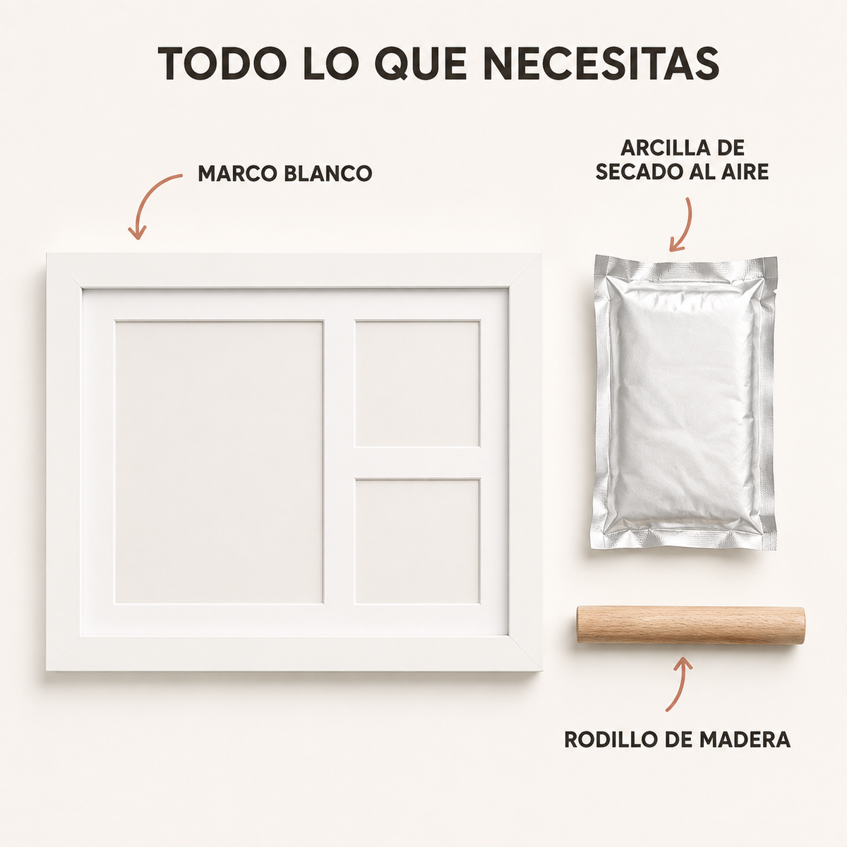 Marco de Huellas para Mascotas con Arcilla