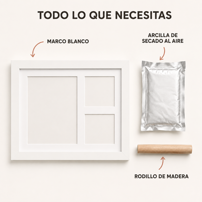 Marco de Huellas para Mascotas con Arcilla